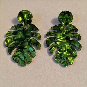 Monstera Leaf Earrings